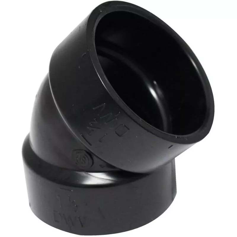 1-1/2" Hub x Hub ABS 45 Degree Elbow