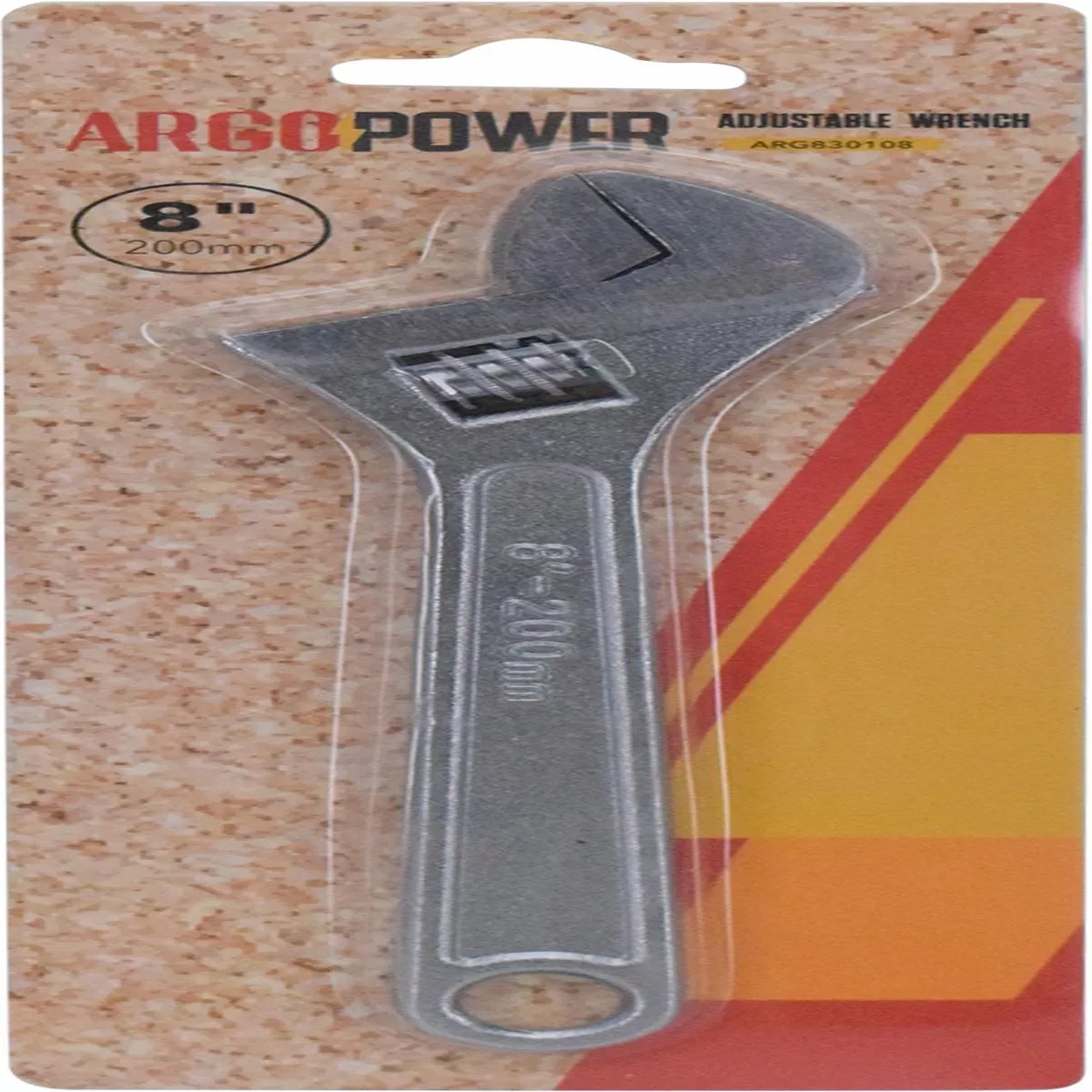 Argo Adjustable Wrench 8" Durable & Heavy-Duty
