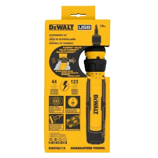 DeWalt 4V MAX Cordless Powered Screwdriver With Bit Set Kit