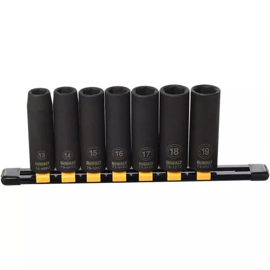DeWalt 7-piece Metric Deep Impact Socket Set - Dwmt74449osp