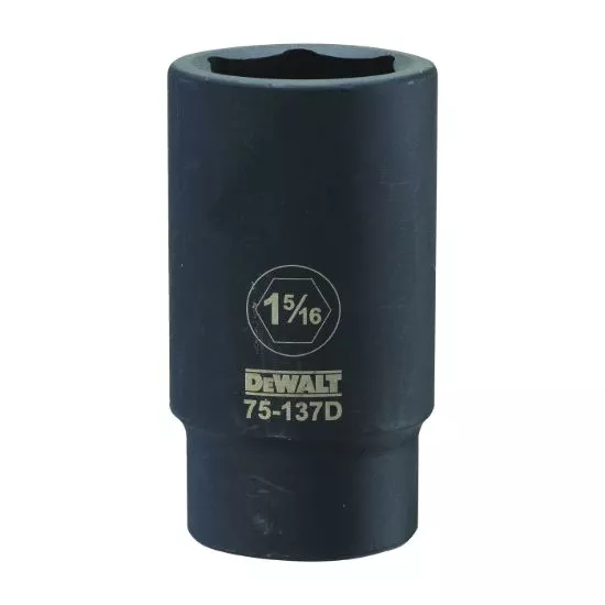 DeWalt DWMT75137OSP Deep Impact Socket, 3/4" Drive, 1-5/16"