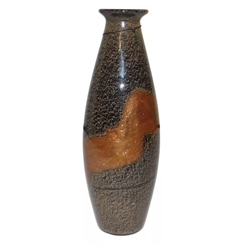 Glass Vase w/ Copper Inclusions