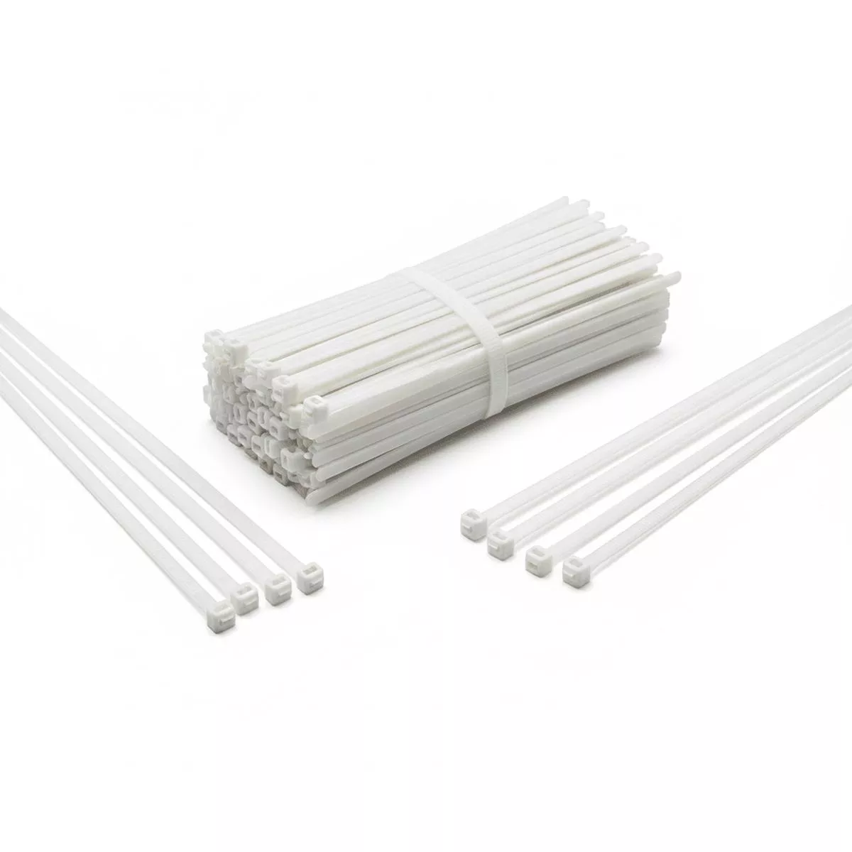 Jiham 100pcs Nylon Cable Tie 3.6mm*300mm, White