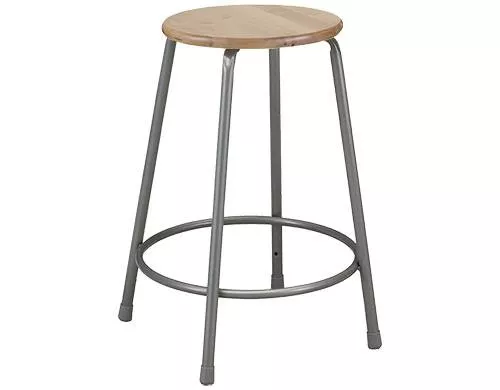 Krueger Maple Seat Stool, Fixed-Height, 30"