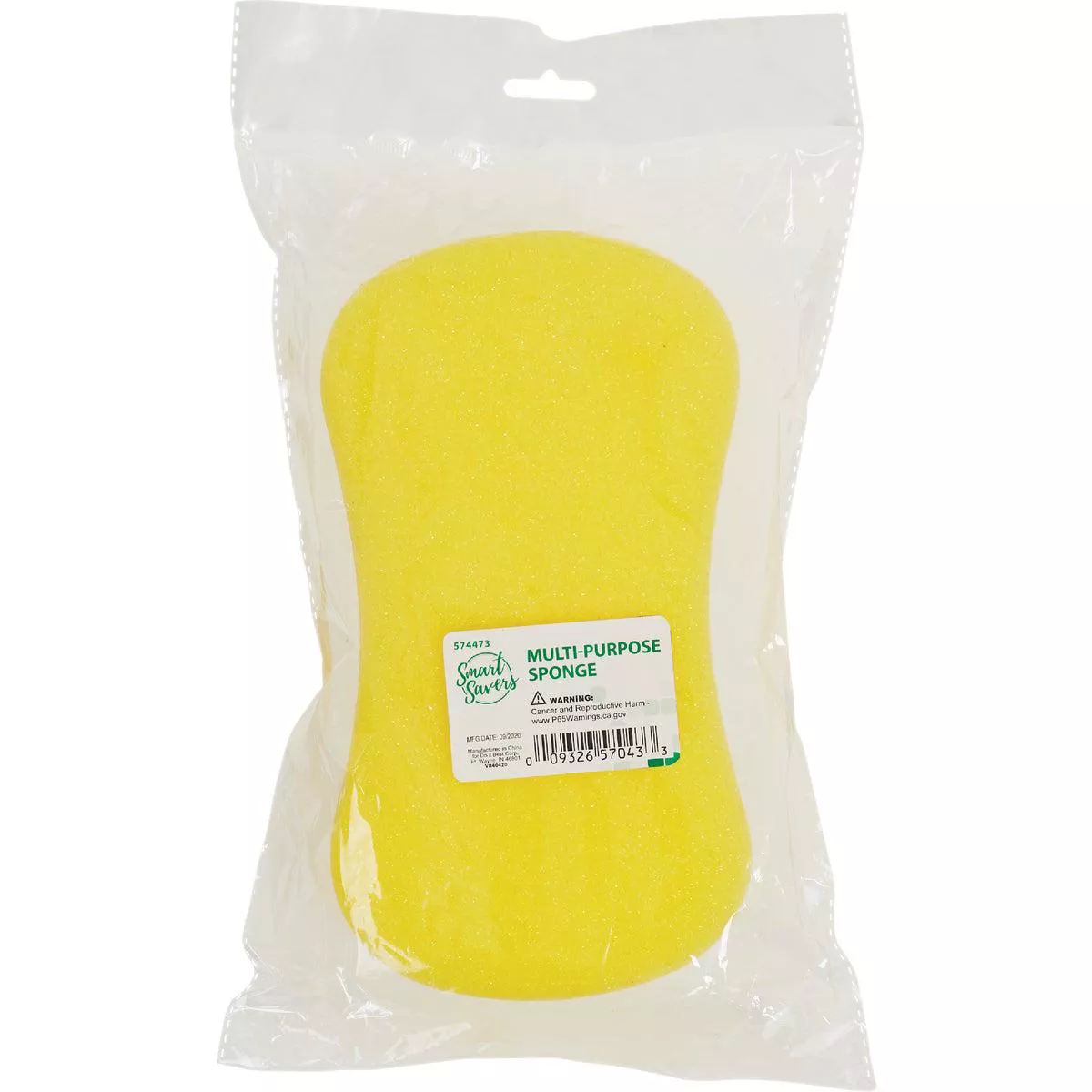Smart Savers 8 In x 43 In Yellow Sponge