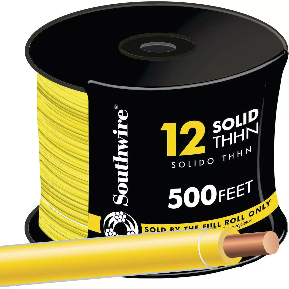 Southwire 500 Ft 12 AWG Solid Yellow THHN Electrical Wire