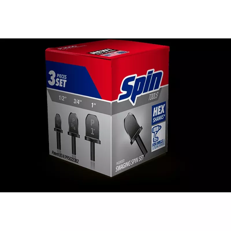 SPIN Tools P3000 Swaging Drill Bit Set, 1/2, 3/4 & 1