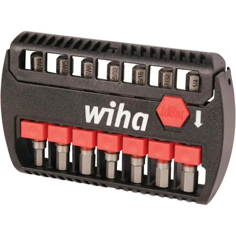 WIHA 76894 - 7-Piece BitBuddy MaxxTor Impact Hex Bit Set - Inch and Metric