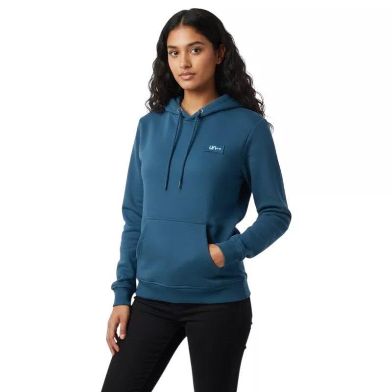 Women's Plain Solid Hoodie,Light Navy Light Navy