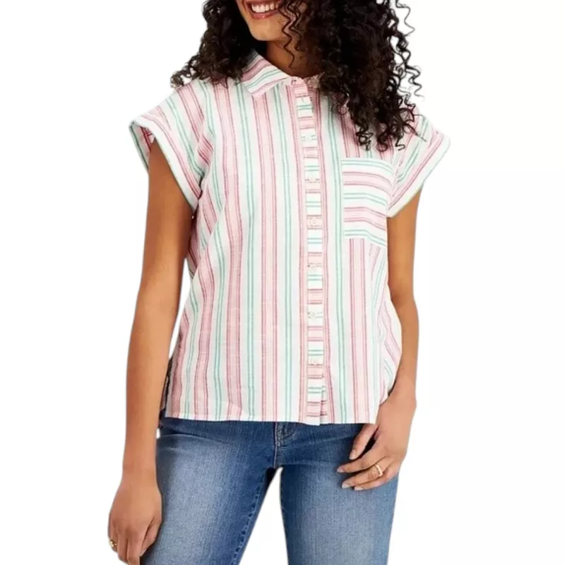 Women's Striped Chemise,Multi Multi