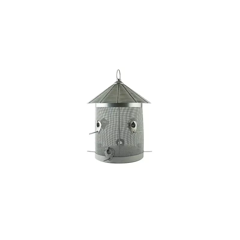 Woodlink Rustic Farmhouse Galvanized Silo Combo Seed 10 lb. Feeder