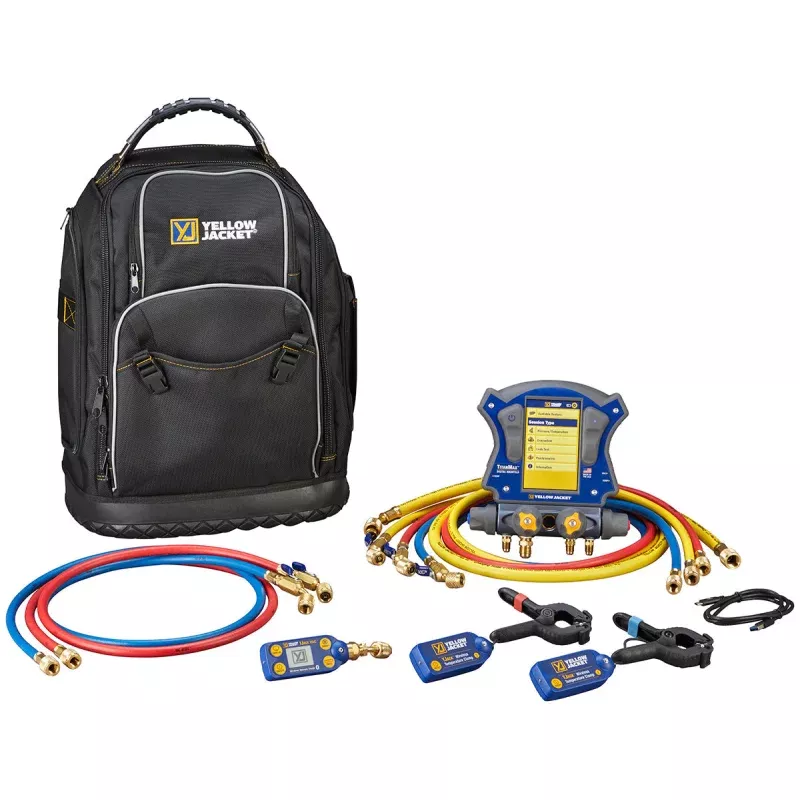 Yellow Jacket 40887 TITANMAX Deluxe Digital Manifold with Wireless Sensors Kit