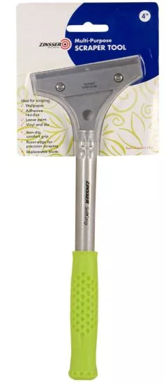 Zinsser 4-Inch Multi-Purpose Scraper With Durable Steel Blade For Paint, Adhesive, And Residue Removal